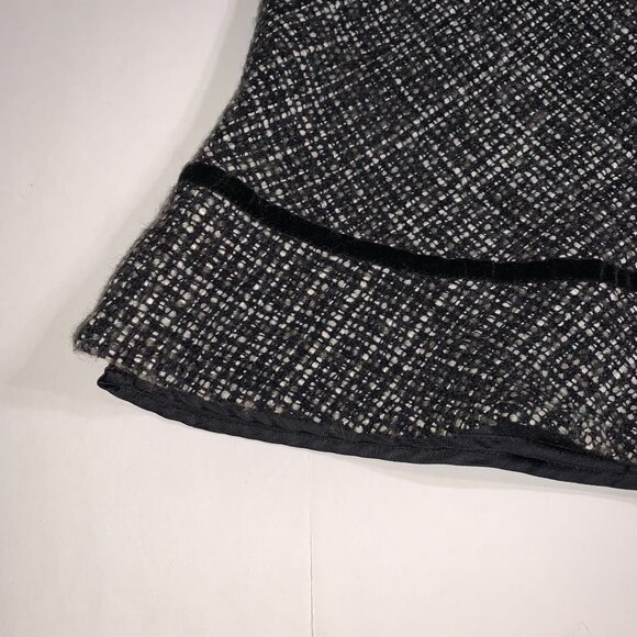 VTG Gap Women's Tweed Midi Black-White Skirt Size 14 Y2K - Picture 2 of 9